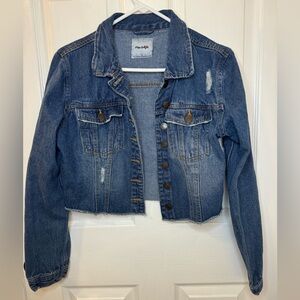 Women’s Large Jean jacket, Miss Selfie.